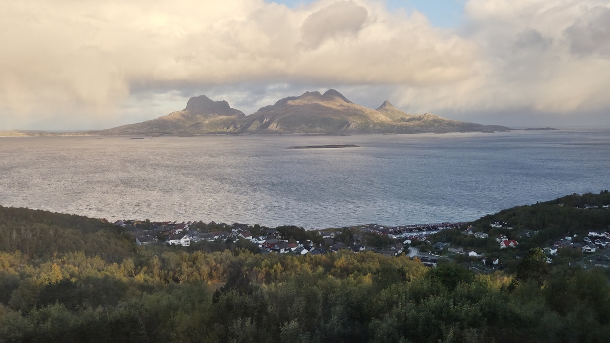 高台のホテルからの眺め。