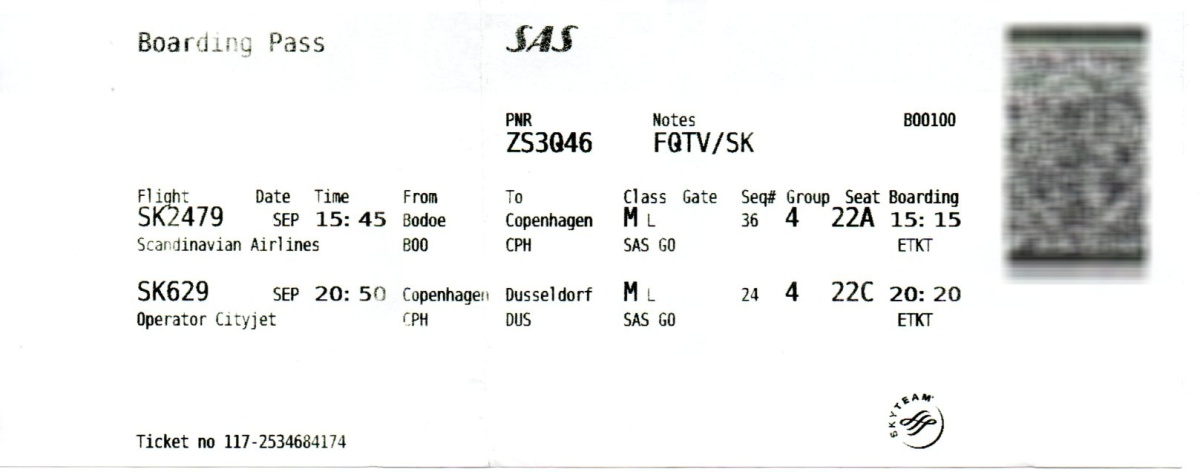 帰りのチケット