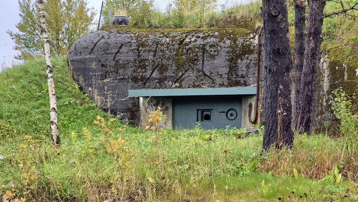 空爆に耐えるための典型的なRegelbau(レゲルバウ)型防御構造のバンカー